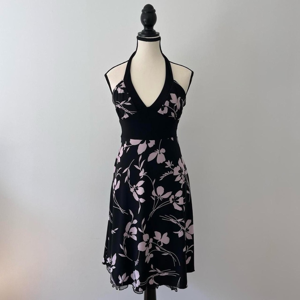 Vintage Y2K Mariposa Midi Halter Dress